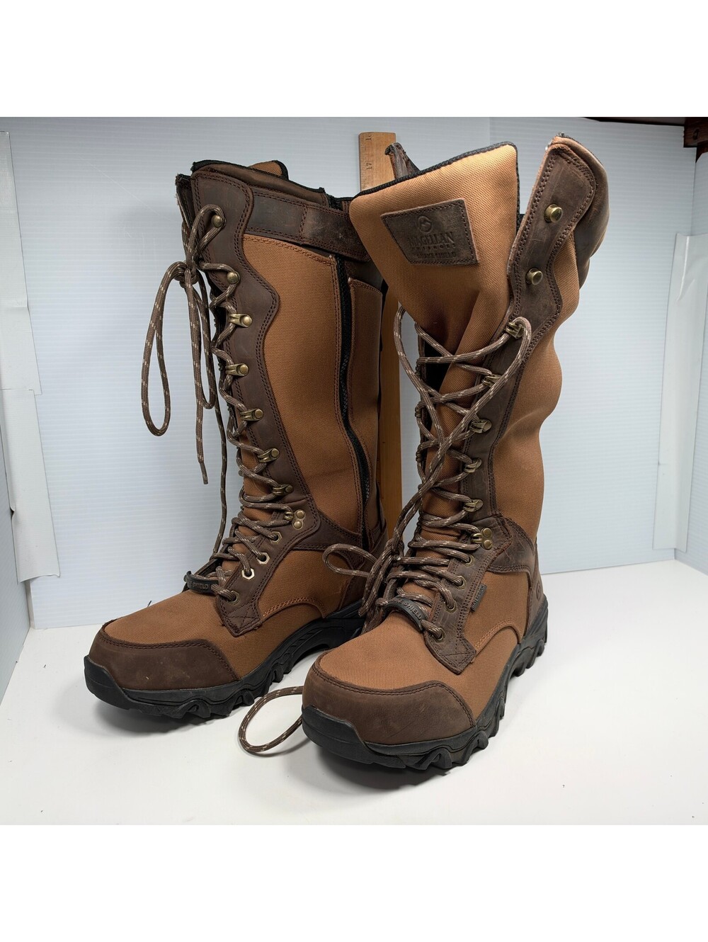 Magellan Outdoors Womens Snake Shield Armor Hunting Boots Size 11 B 177623 Brown